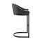 Armen Living Atherik Counter Stool in Black Metal with Black Faux Leather 840254335882 - alternate 8